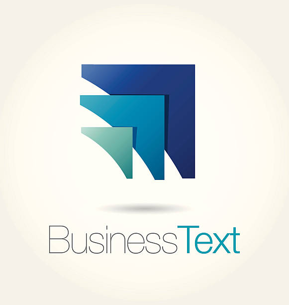 Blue Arrows Modern and stylized blue arrows icon shades of blue stock illustrations