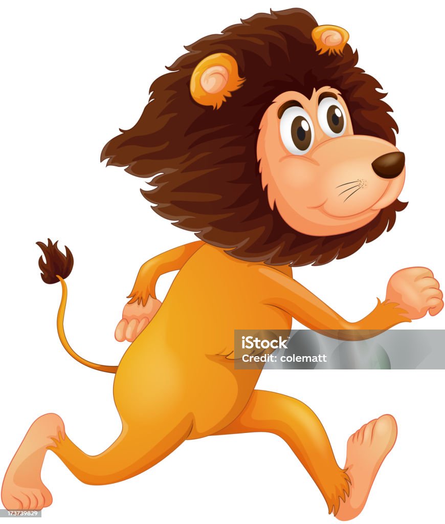 lion de course - clipart vectoriel de Animaux à l'état sauvage libre de droits