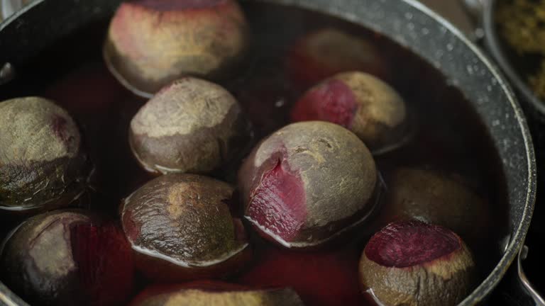 Beets Are Boiled In The Pot.