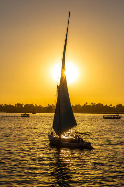 istock Sailboat on Nile at sunset 1737403395