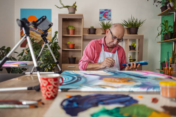 istock Elderly Male Painter's Masterpiece 1737417373