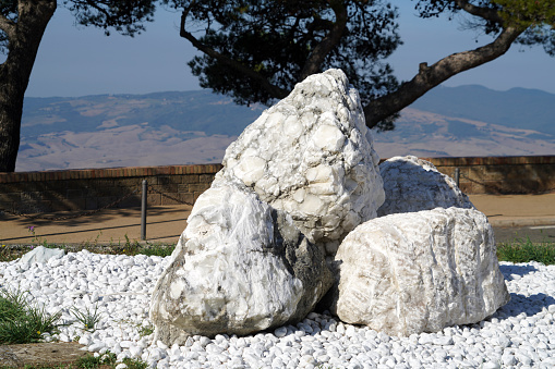 Albaster stones, specialty of Volterra - Toscane - Italy
