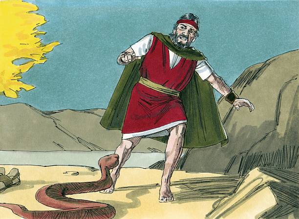 istock Moses' Staff Turns to Serpent 173746088
