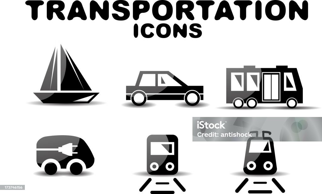 Vettoriale icone di trasporto - arte vettoriale royalty-free di Automobile con biodiesel