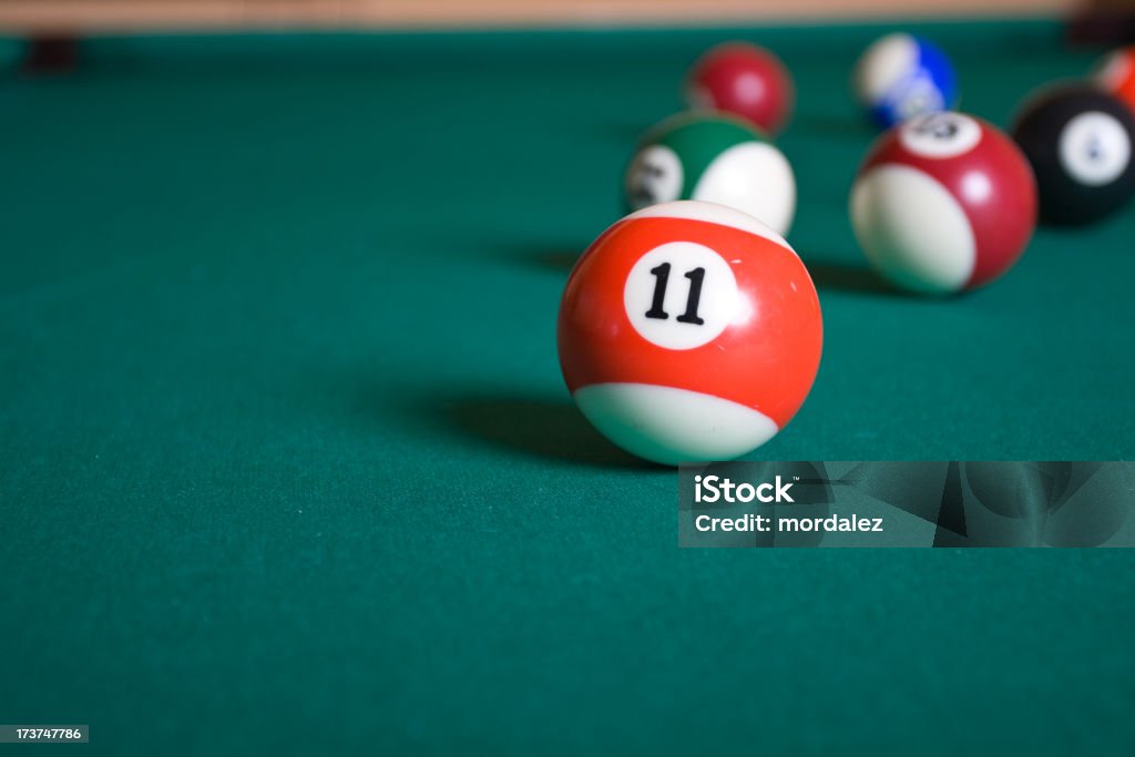 Pool balls Black Color Stock Photo