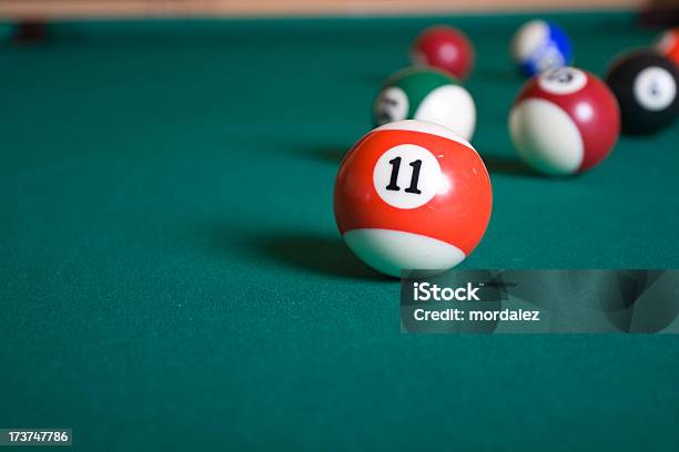 Pool Balls Stock Photo - Download Image Now - Black Color, Green Color, Horizontal
