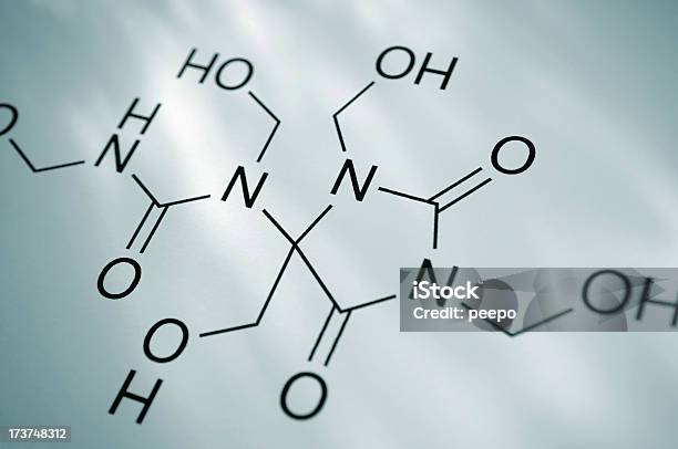 Foto de Equações Químicos e mais fotos de stock de Artigos de Vidro de Laboratório - Artigos de Vidro de Laboratório, Azul, Conceito