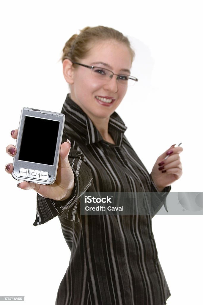 Empresária/Professor com o PDA - Foto de stock de Adulto royalty-free