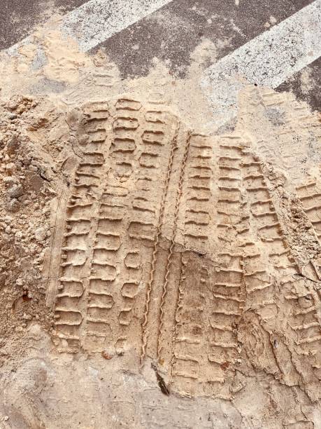 istock Sand on the Street, Construction site 1737485563