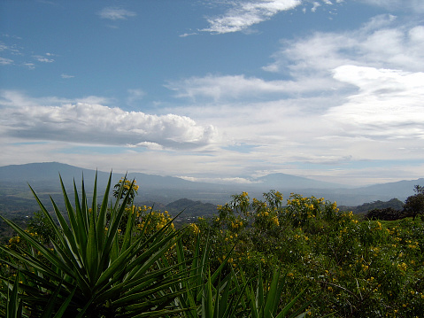 The magnificent inland of the island of Madeira, Portugal, clouds