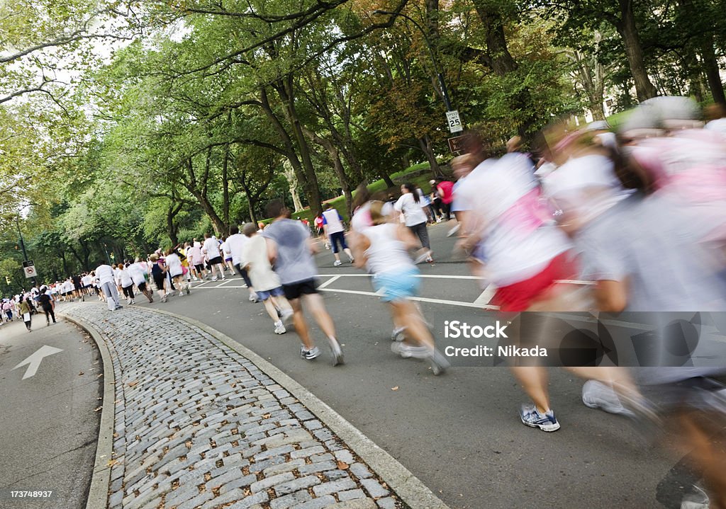 Corredor de Central Park - Foto de stock de Maratona royalty-free