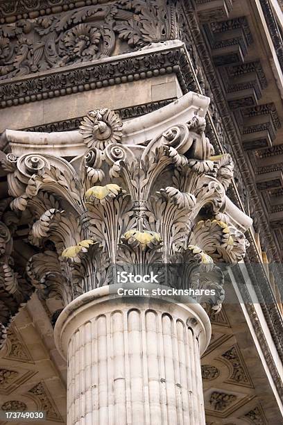 Pantheon Detail Stock Photo - Download Image Now - Gold Leaf - Metal, Paris - France, Architectural Column