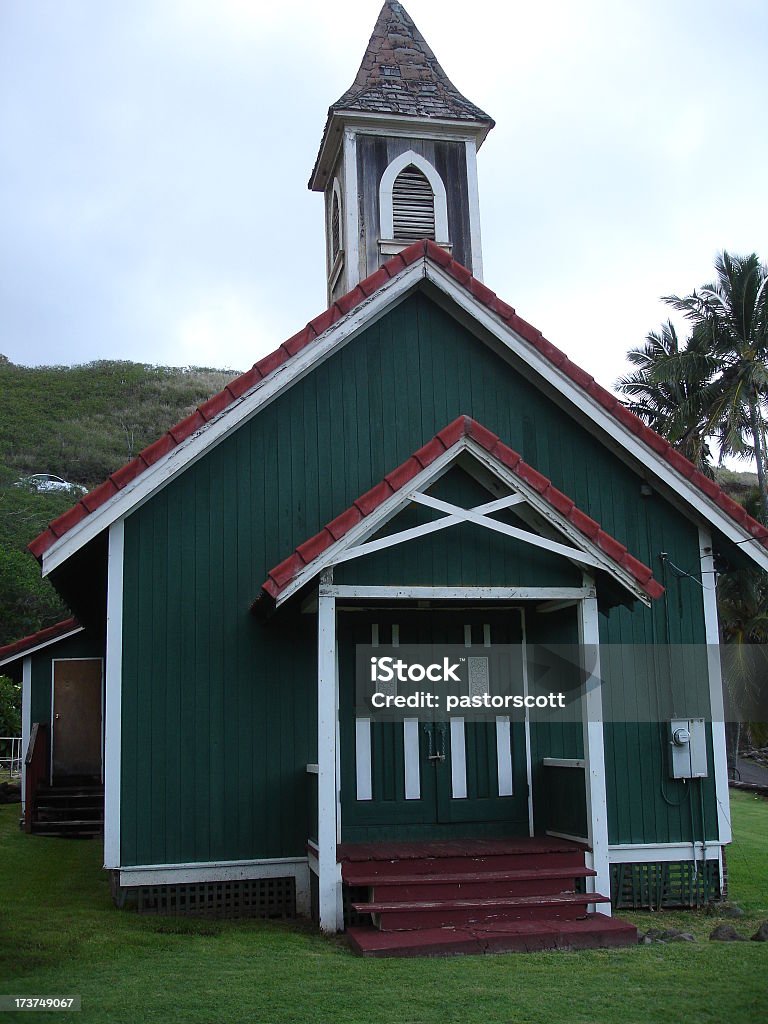 Hawaiian Igreja - Foto de stock de Campanário - Característica arquitetônica royalty-free