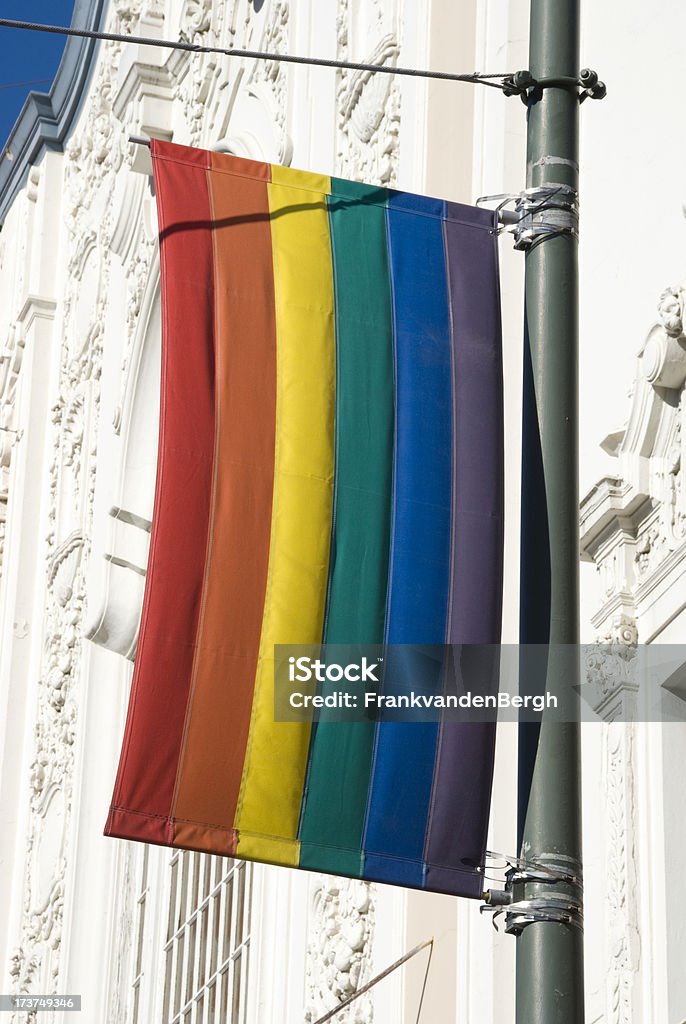 GLBT Bandeira de arco-íris - Royalty-free Castro District Foto de stock