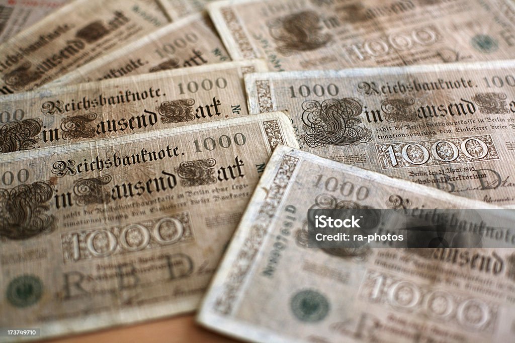 Old billetes de banco alemán - Foto de stock de Dinero libre de derechos