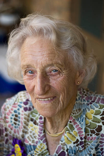 istock Grandman smiling happy sharp eyes shallow depth of field 173750317
