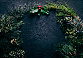 Christmas pine tree frame