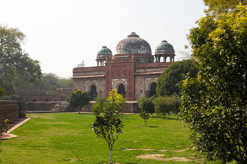A beautiful view of the Taj Mahal mausoleum in India