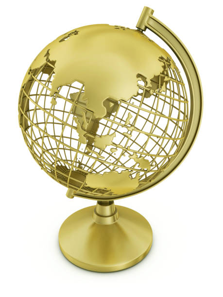 istock gold earth globe - asia & australia 173750426