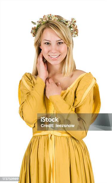 Beautiful Young Woman Wearing A Renaissance Period Halloween Costume Stock Photo - Download Image Now
