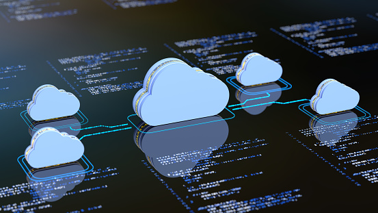 Abstruct Cloud Computing Abstract Cloud Computing Technology Concept Stock Photo - Download ...