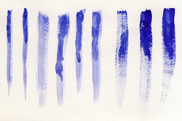 istock Blue watercolor brush strokes 173751350