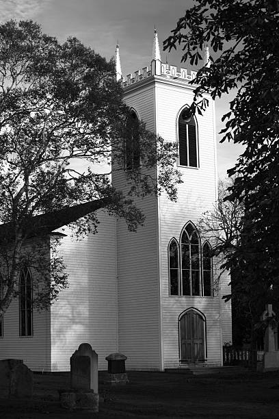 istock Old White Church 173751453