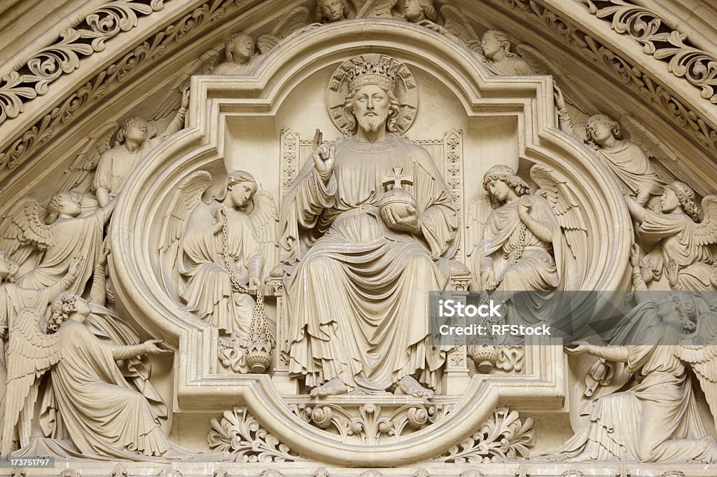 Cortado por encima de puertas en la abadía de Westminster, London - Foto de stock de Jesucristo libre de derechos