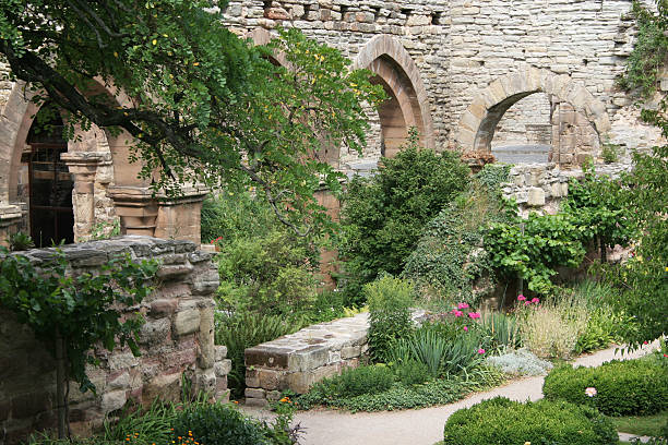 Monastery Cloister Abbey Ruin with pointed archs