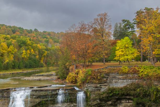 istock Fall foliage near Middle Falls in Letchworth State Park 1737520659