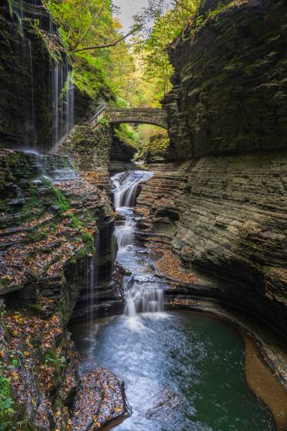 istock Rainbow Falls in Watkins Glen State Park (vertical) 1737520678