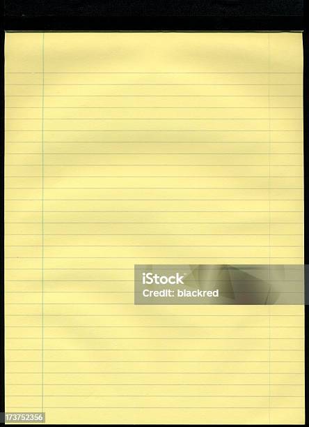 Yollow Lined Notepad Stock Photo - Download Image Now - Yellow, Lined Paper, Backgrounds