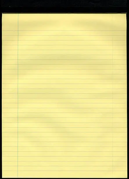 Photo of Yollow Lined Notepad