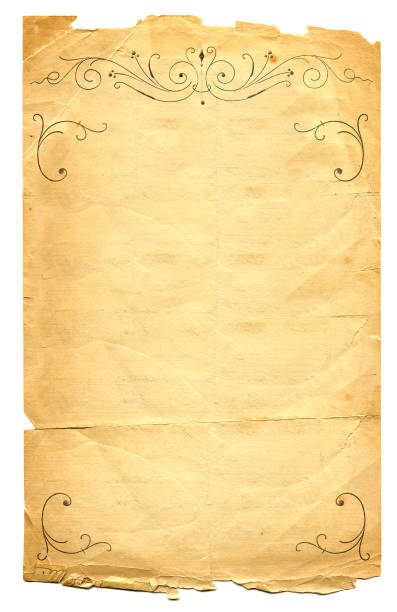 istock Antique Paper with Victorian Scroll Borders 173752360