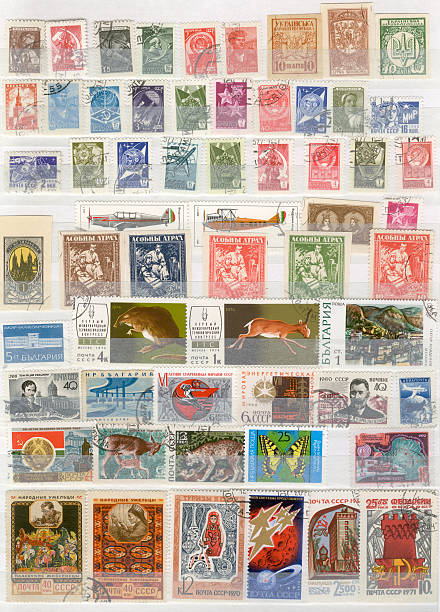 Vintage CCCP (Russia) stamps in XXL.