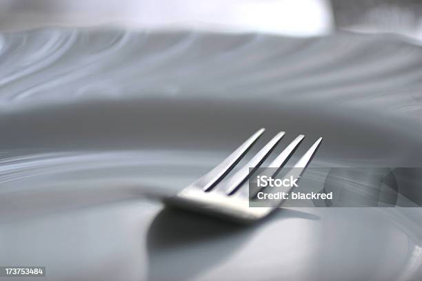 Fork On Plate Stock Photo - Download Image Now - Arranging, Breakfast, Buffet