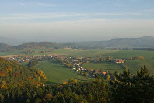 typical german village in saxonia
