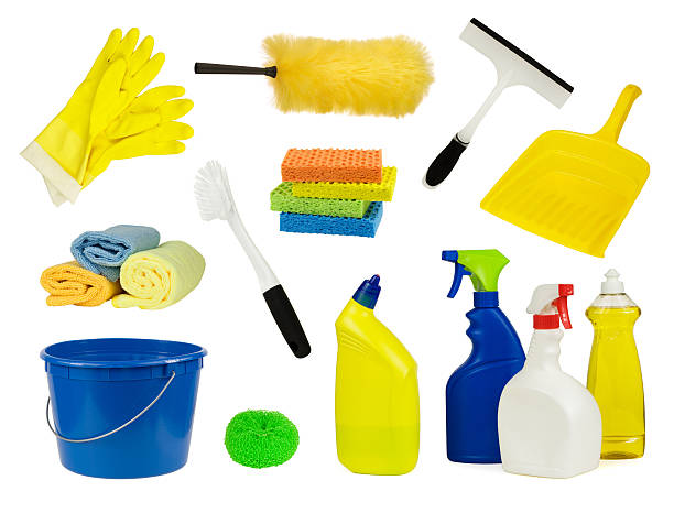 Cleaning supplies (XL) Cleaning tools isolated on white.Please also see: toilet brush photos stock pictures, royalty-free photos & images