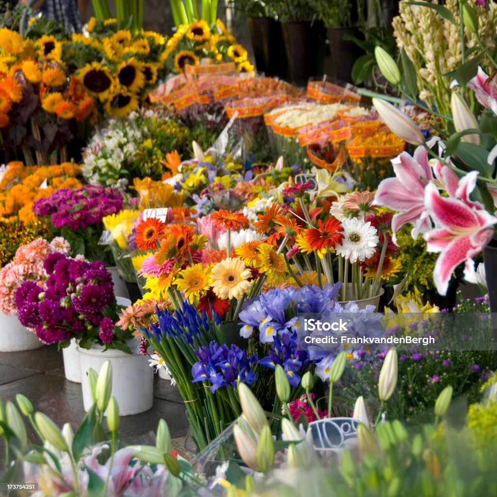 Étal de fleur - Photo de Bouquet de fleurs libre de droits