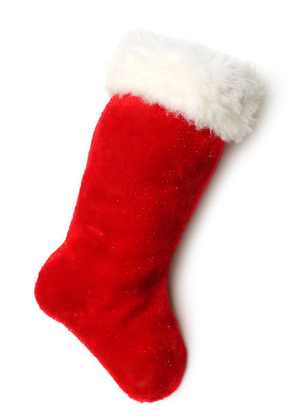 Christmas Stocking on White stock photo