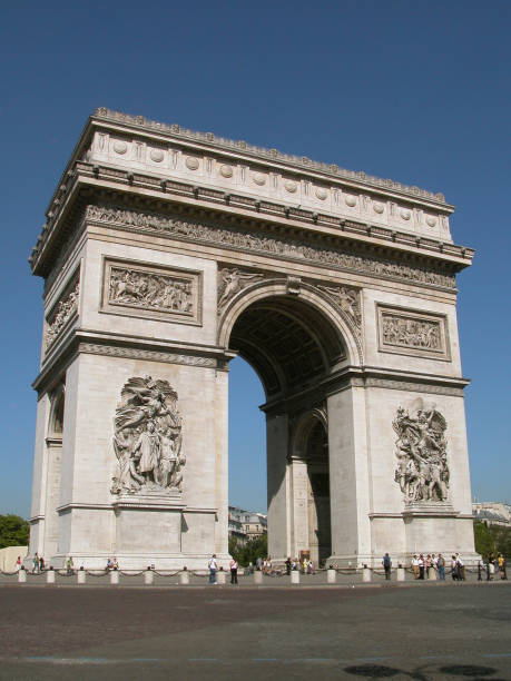 arc de triomphe - arc de triomphe paris france arc delaware fotografías e imágenes de stock