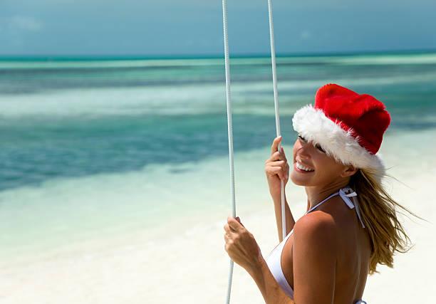 istock Tropical Christmas woman 173754533