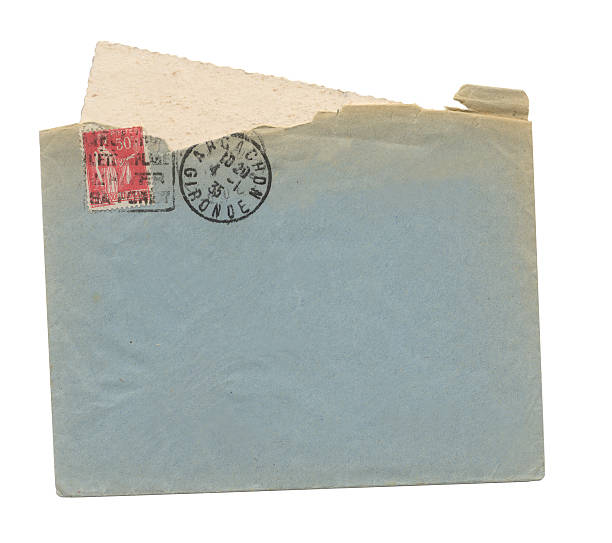 Blank antique envelope with letter from 1935