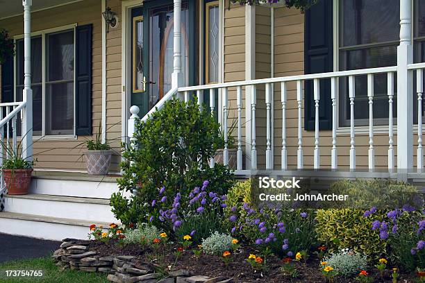 Homes Inviting Entrance Ii Stock Photo - Download Image Now - Flower, In Front Of, Yard - Grounds