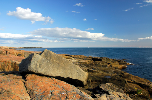 Typical rocky coast of the State of Maine.