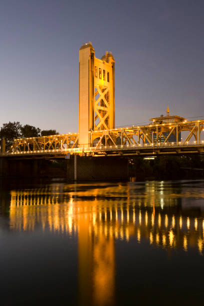 Tower bridge in Sacramento 2 stock photo