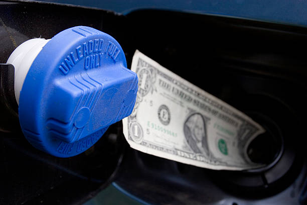 de dinheiro 3 - currency odometer car gasoline imagens e fotografias de stock
