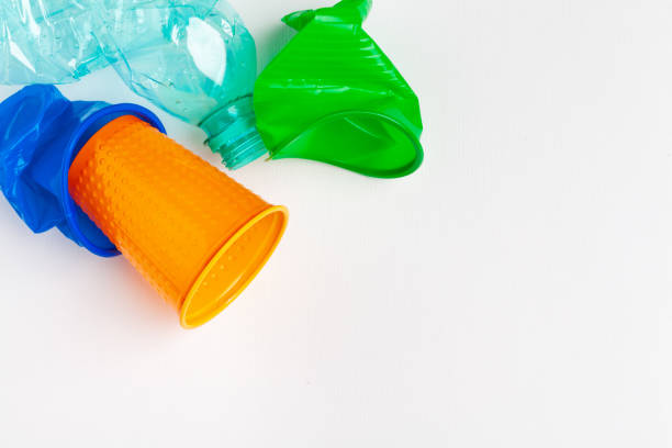 istock Top view of Different garbage materials with recycling 1737559557