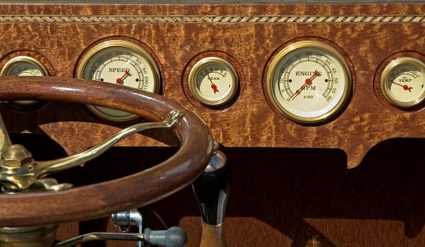 istock Vintage Car Dashboard Detail 173756005