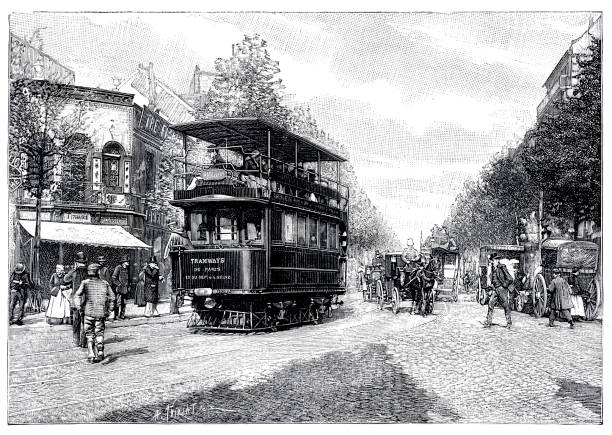 istock Electric Tramway in Paris at Place Clichy 1892 1737562377